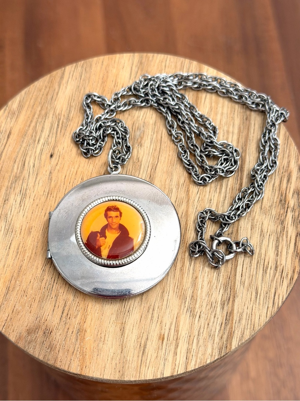 Happy Days The Fonz Arthur Fonzarelli Locket Necklace 24” Vintage Style